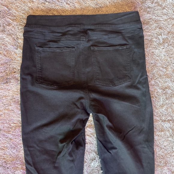 SPANX Black Distressed Skinny Pull On Denim Jeans / Pants Size XL - Picture 8 of 8
